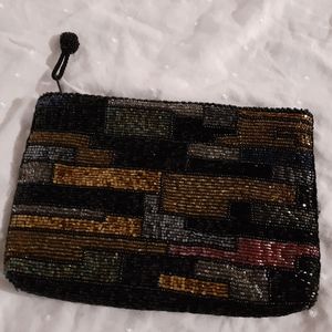Walborg Multi color beaded clutch